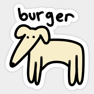 Burger Borzoi Sticker